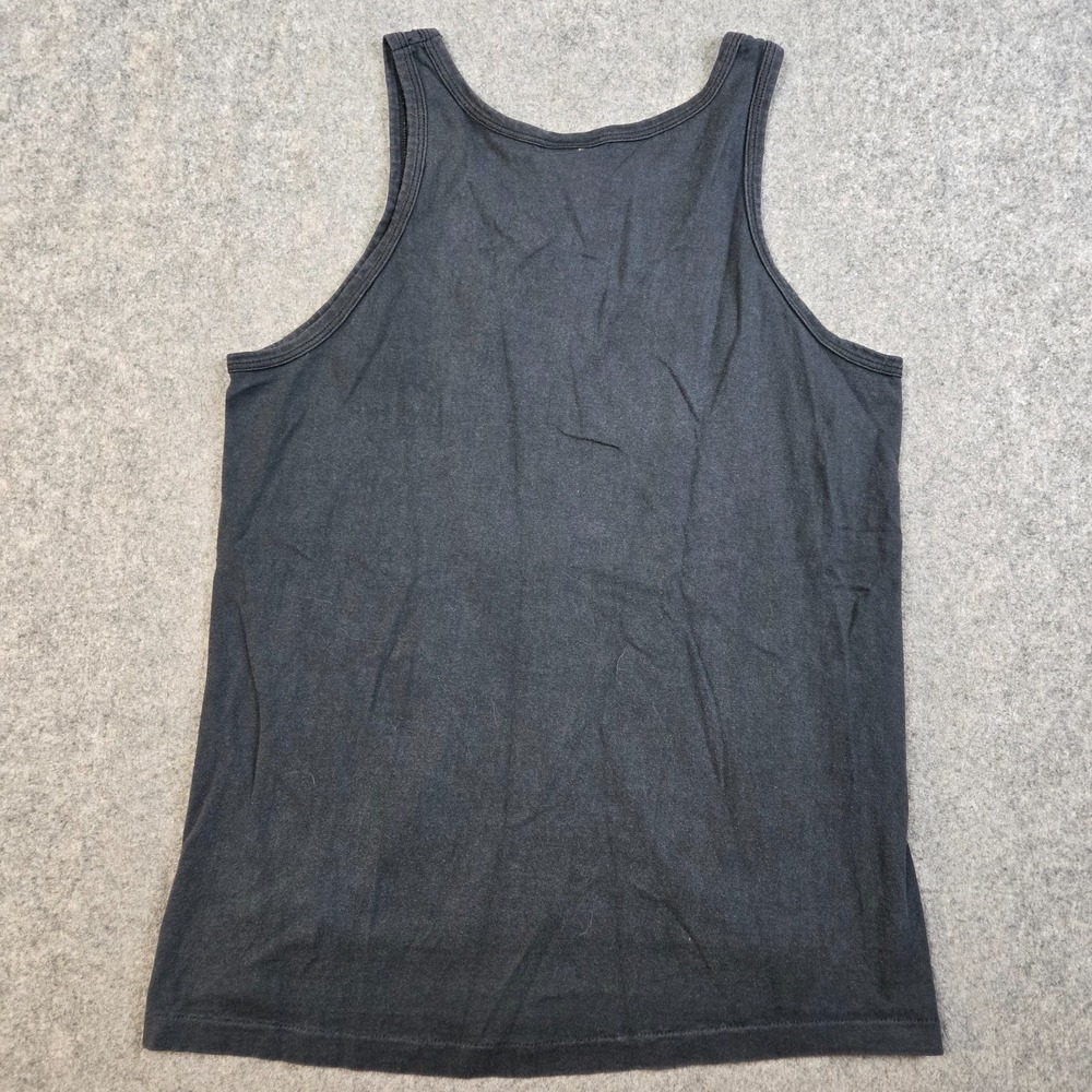 Vintage 90s Chicago Bulls Tank Top Size Medium Black Spellout Nutmeg Shirt - Picture 7 of 10